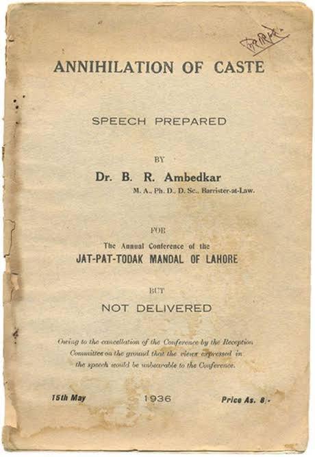 Annihilation Of Caste Pdf Book In English | Babasaheb Ambedkar